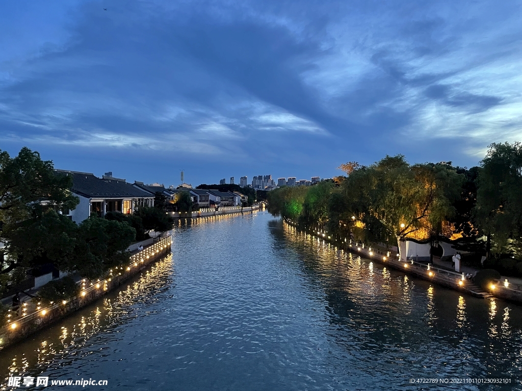 苏州盘门夜景 