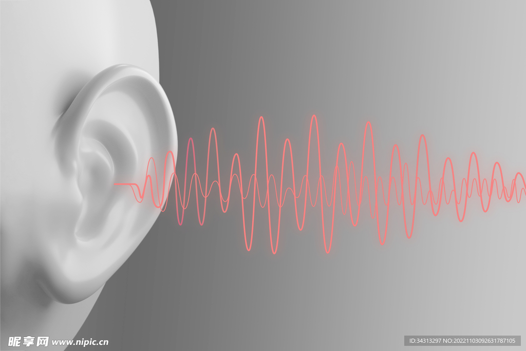耳朵倾听音波