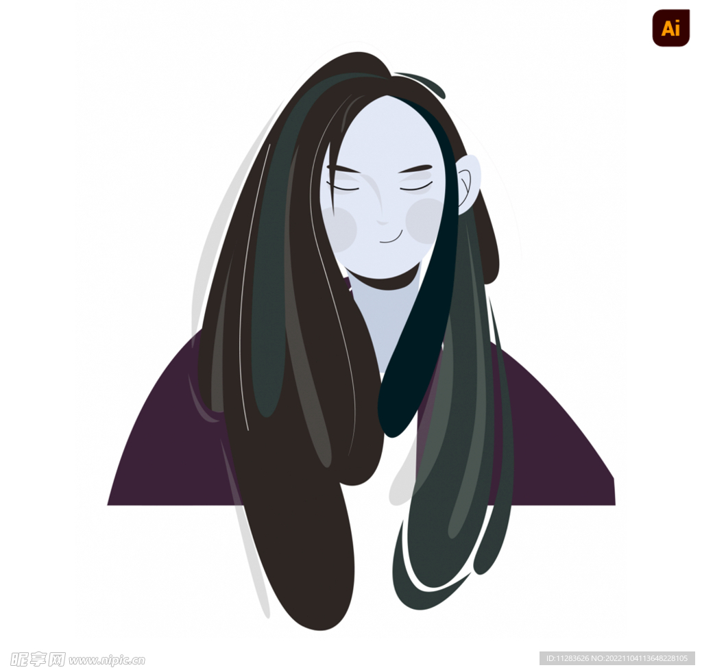 卡通女性头像