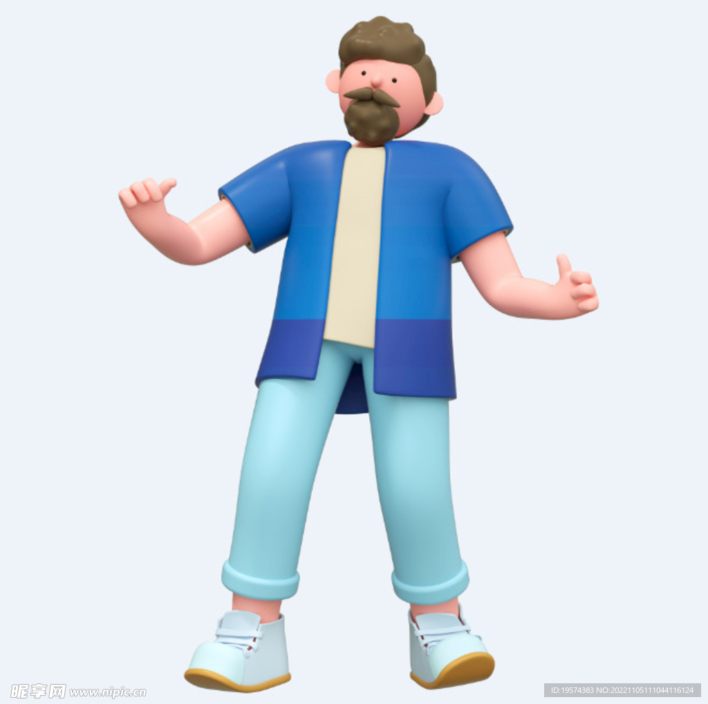 C4D模型 卡通人 