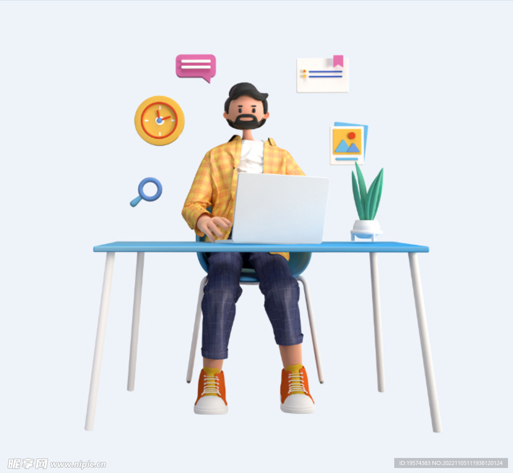 C4D模型 卡通人 