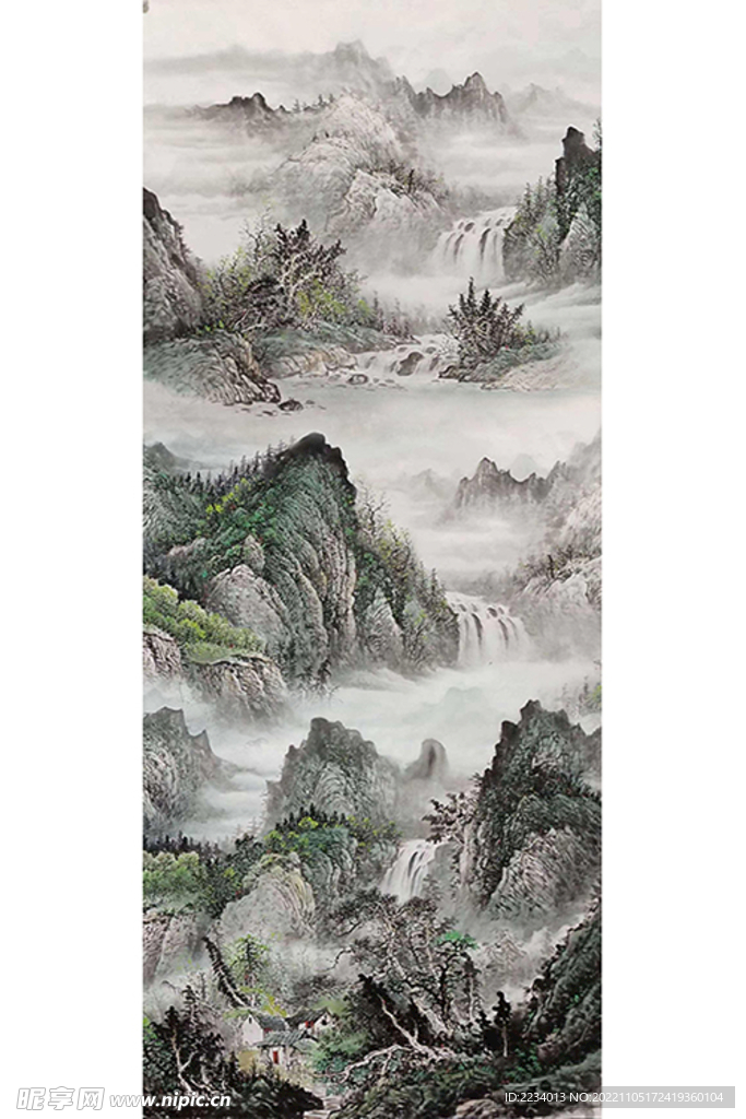 国画山水条幅