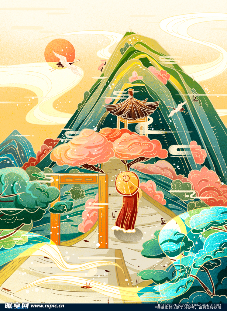 国风插画素材