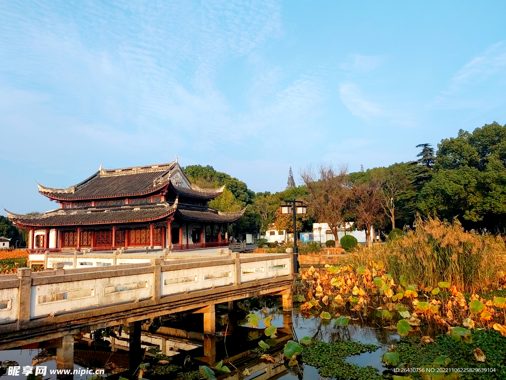 汾湖公园江南古建筑