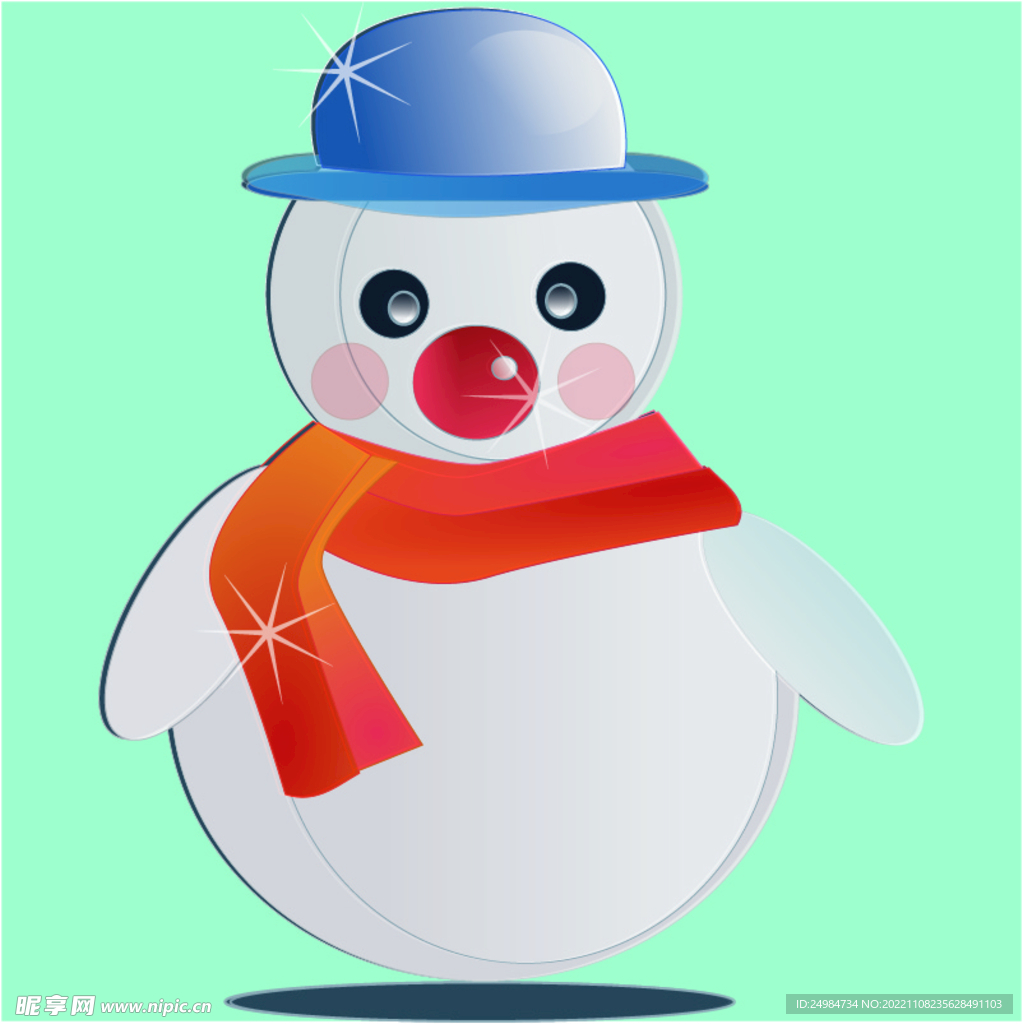圣诞雪人插画