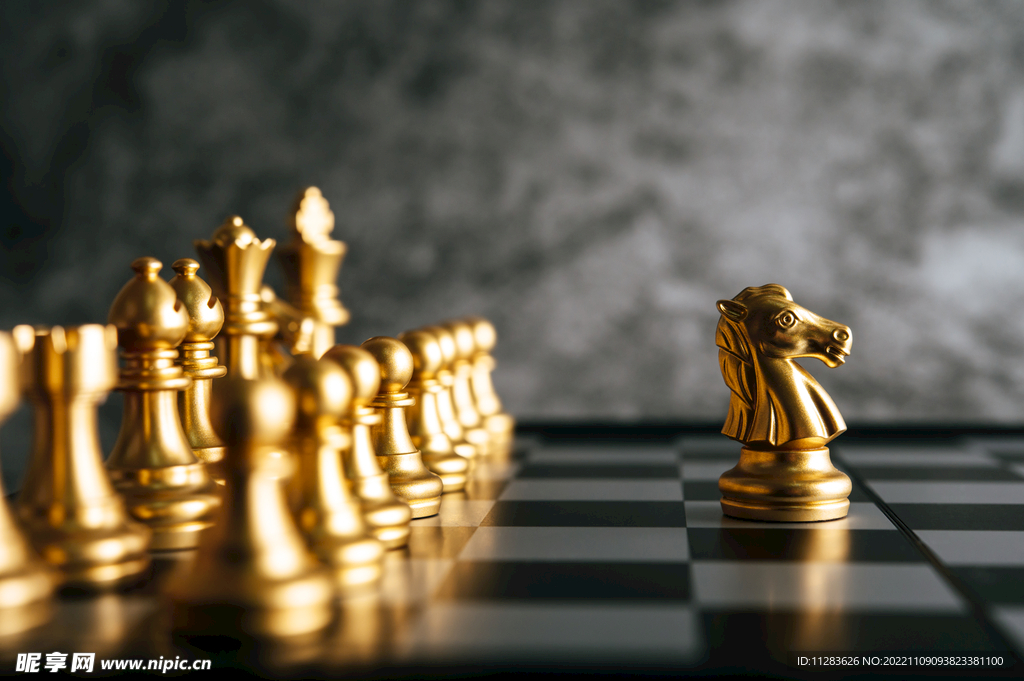 金色国际象棋摄影