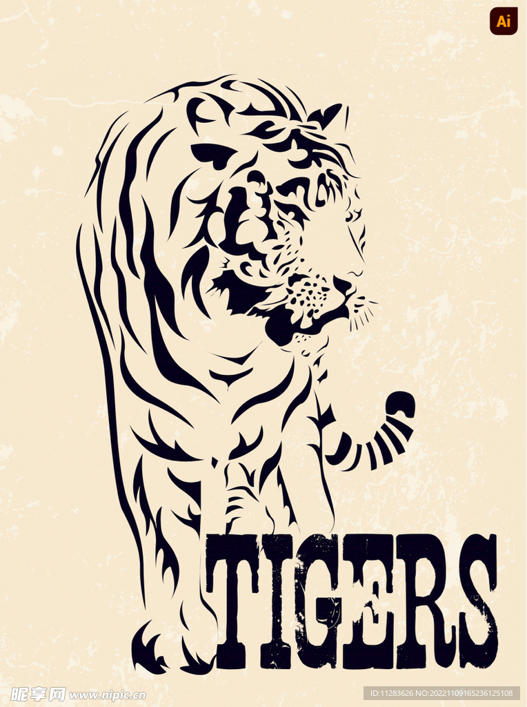 老虎纹理图案