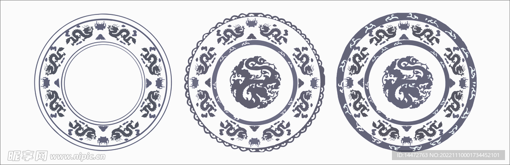 圆形花边花纹
