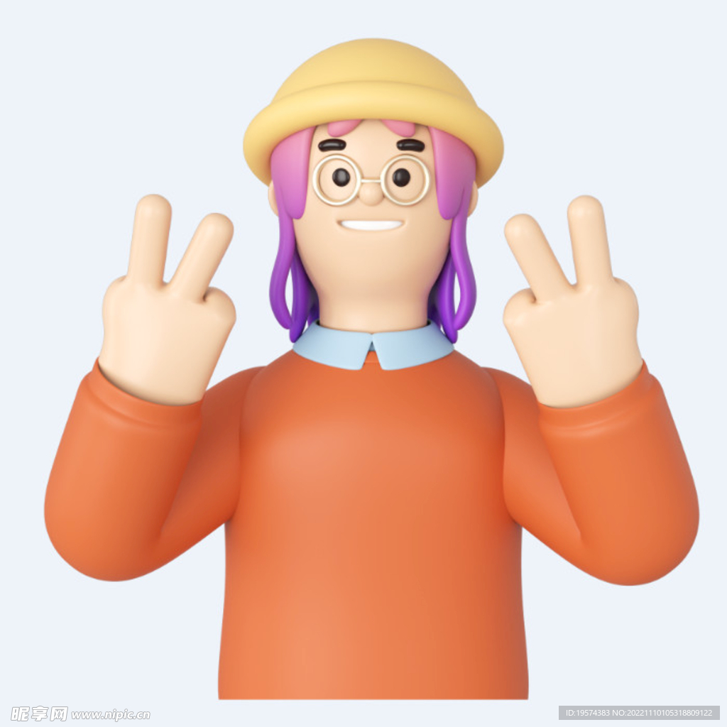 C4D模型 卡通人  