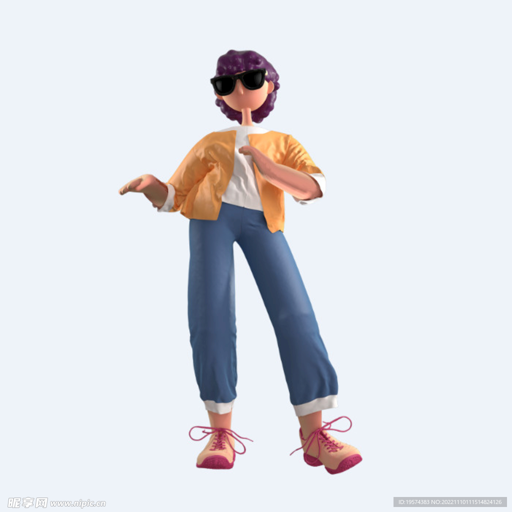 C4D模型 卡通人  