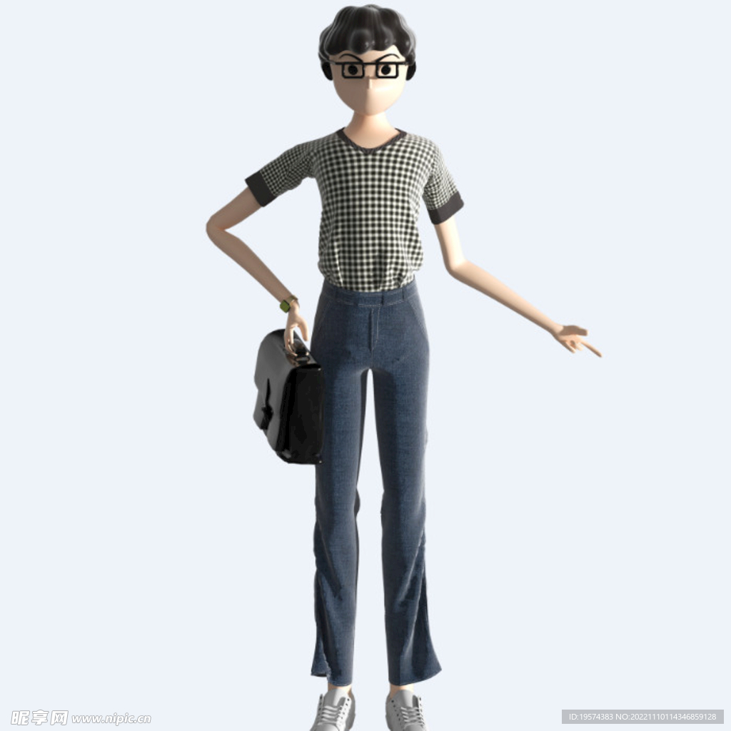 C4D模型 卡通人  