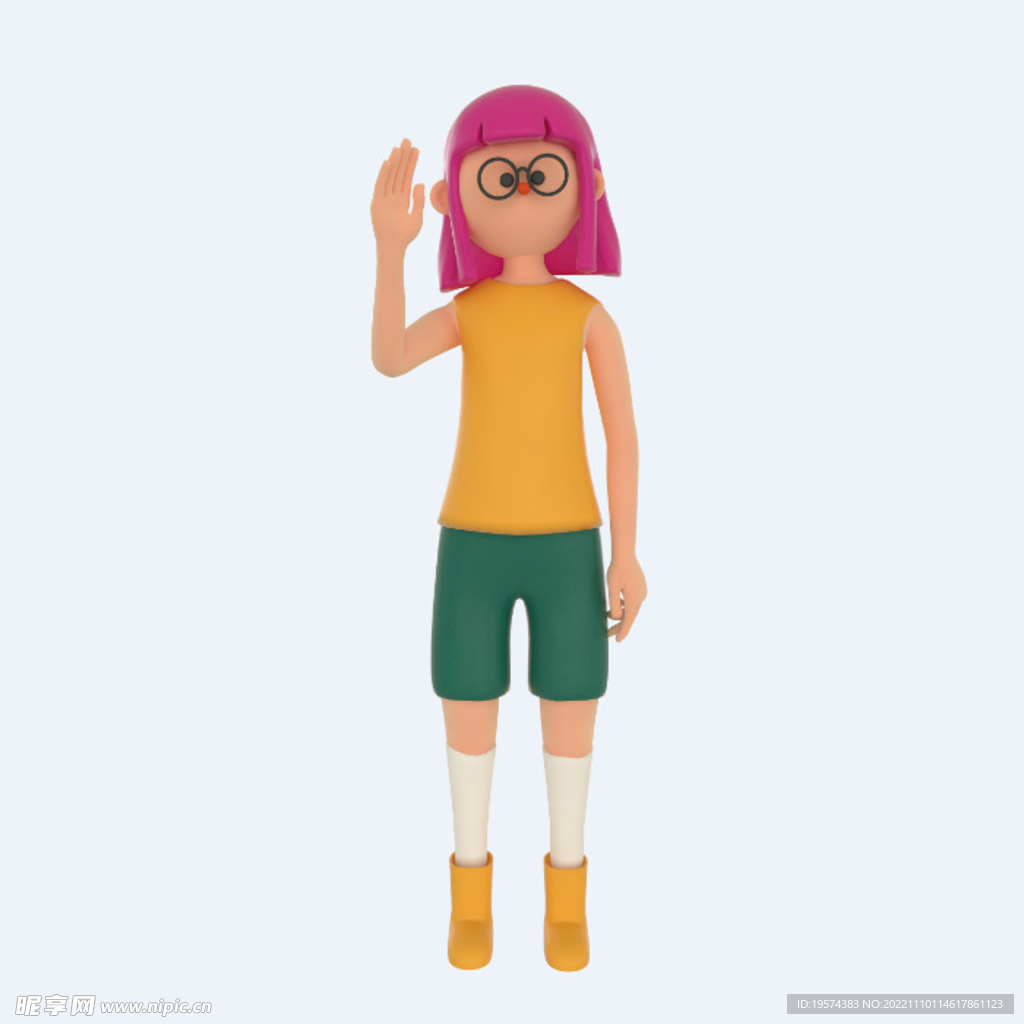 C4D模型 卡通人  