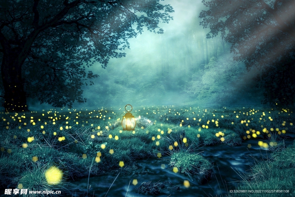 动漫夜晚场景