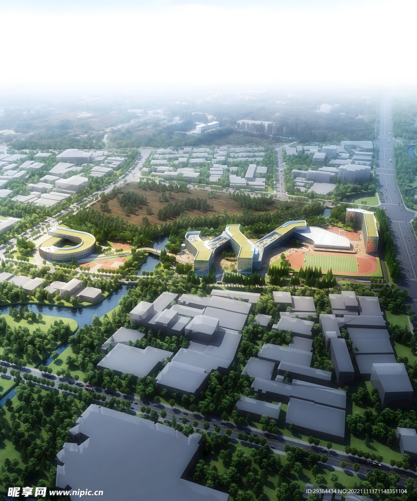 学校鸟瞰图