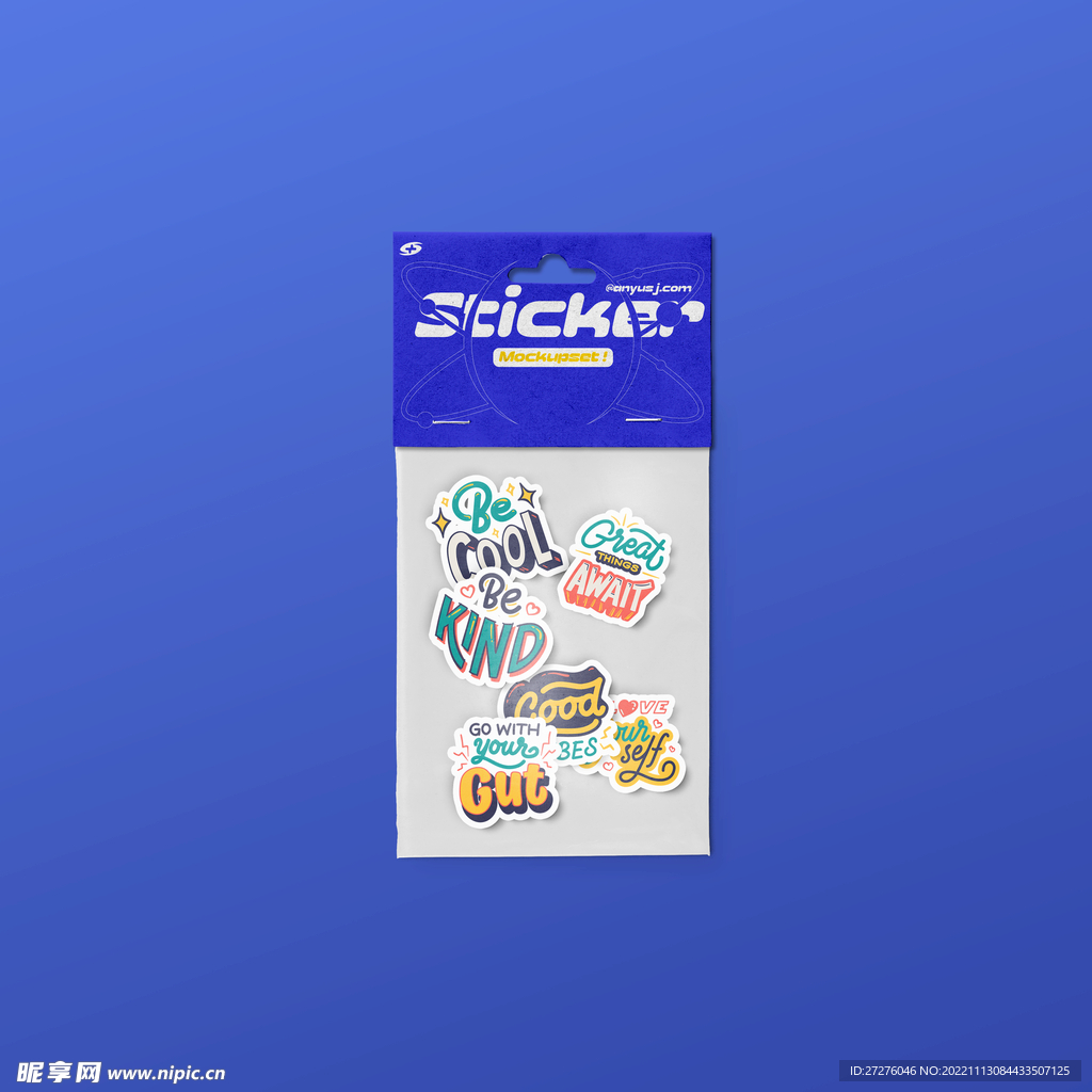 透明塑料袋贴纸样机