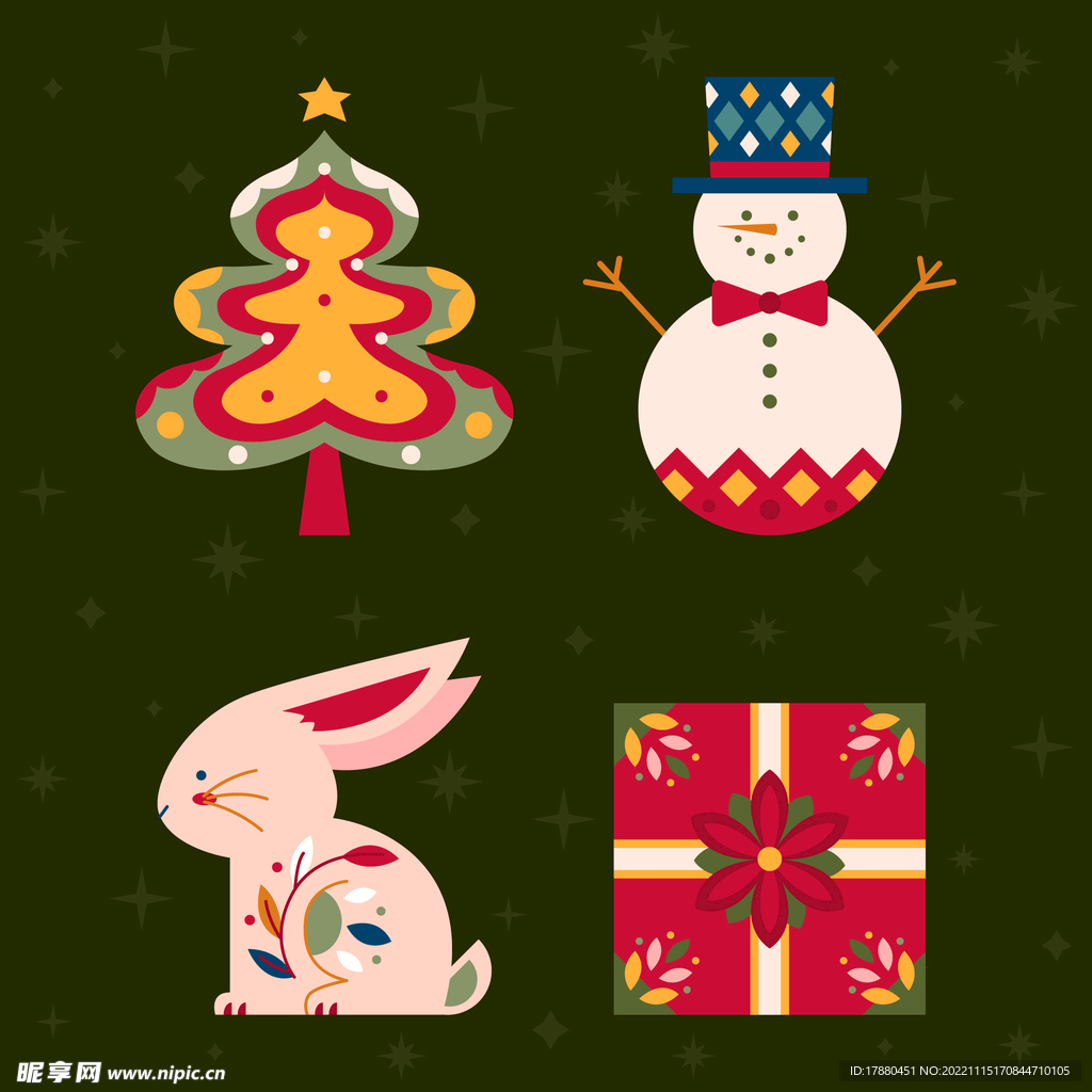 圣诞节卡通元素