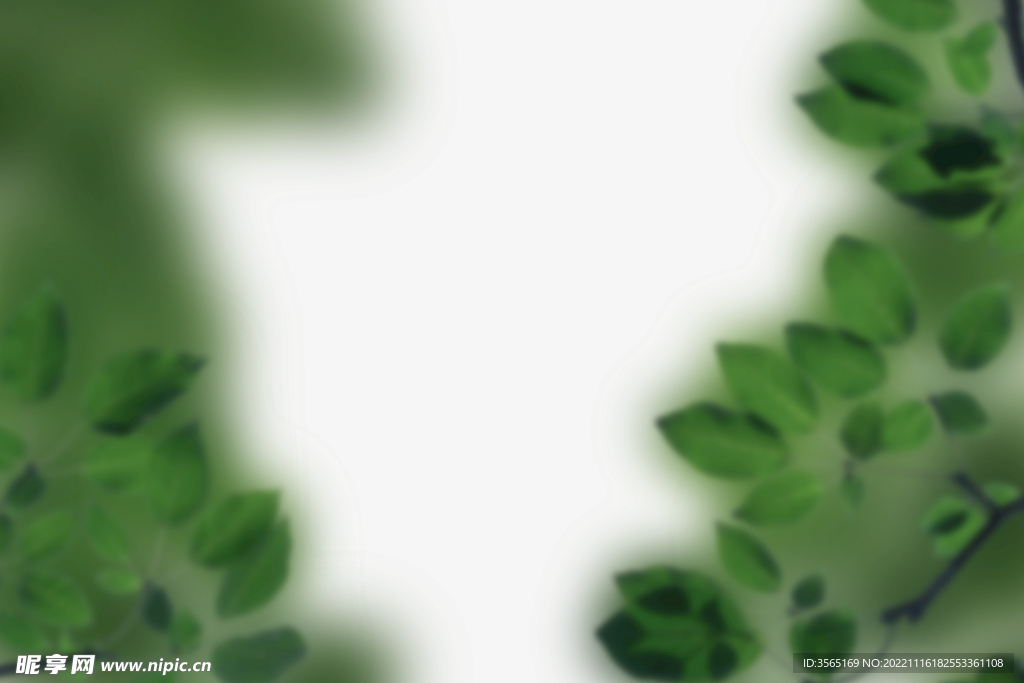 绿色树枝叶子透明背景合成素材