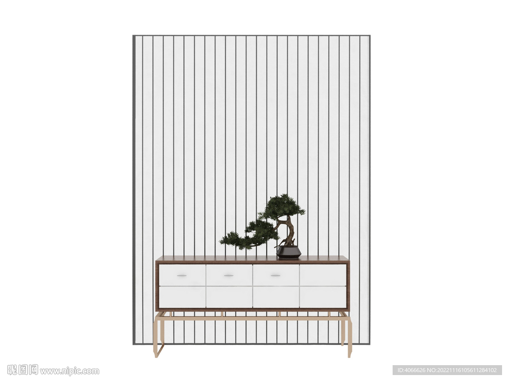 屏风植物柜3d模型