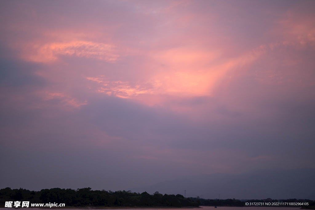  夕阳 日落 云彩 