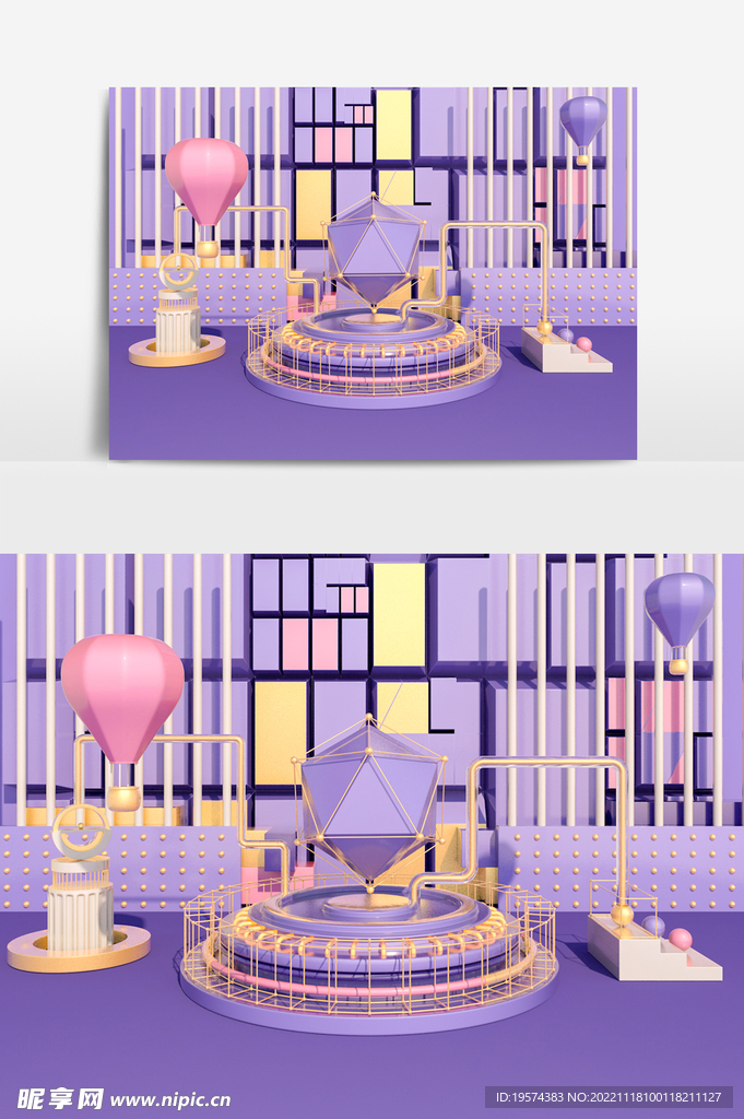 C4D模型电商展台