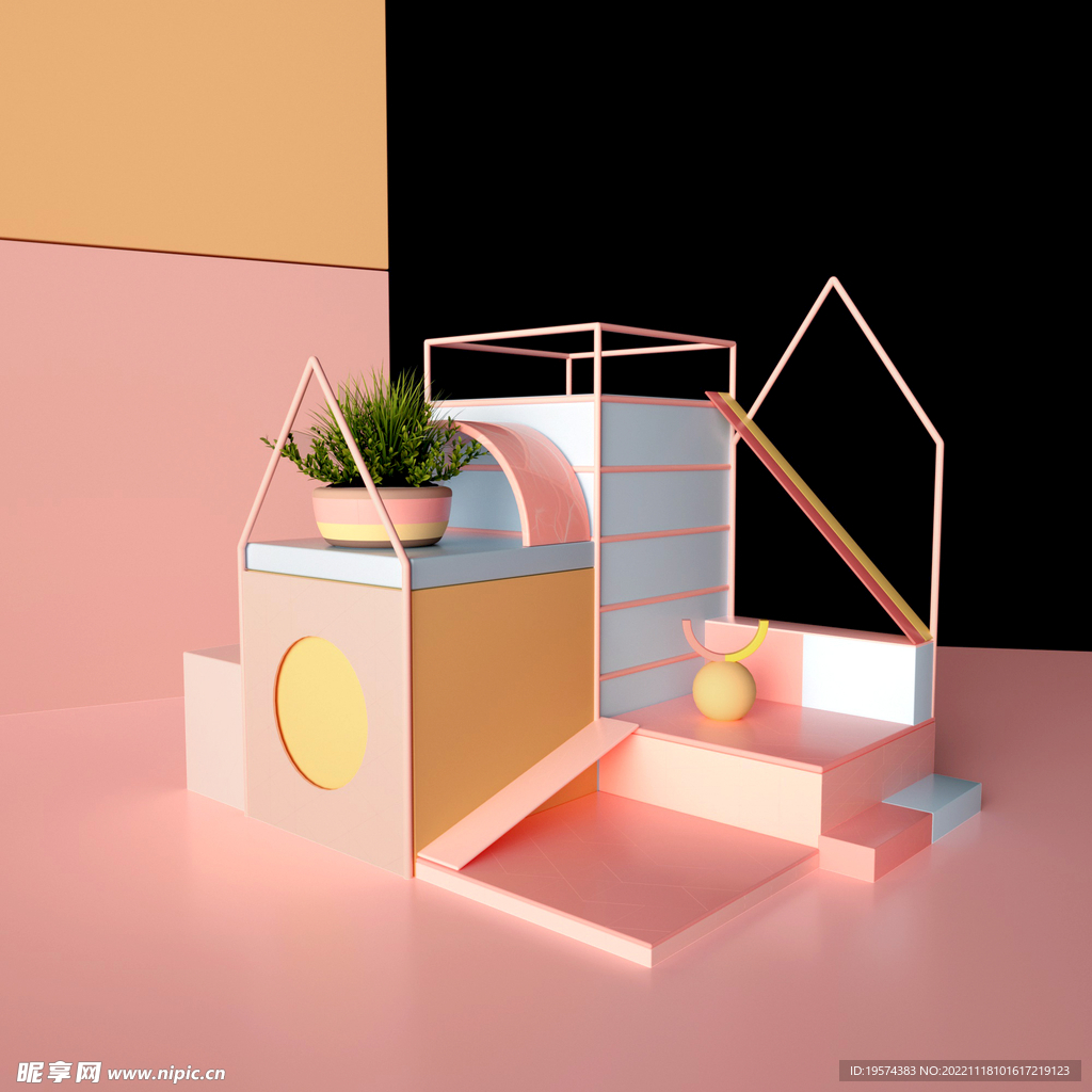C4D模型电商展台