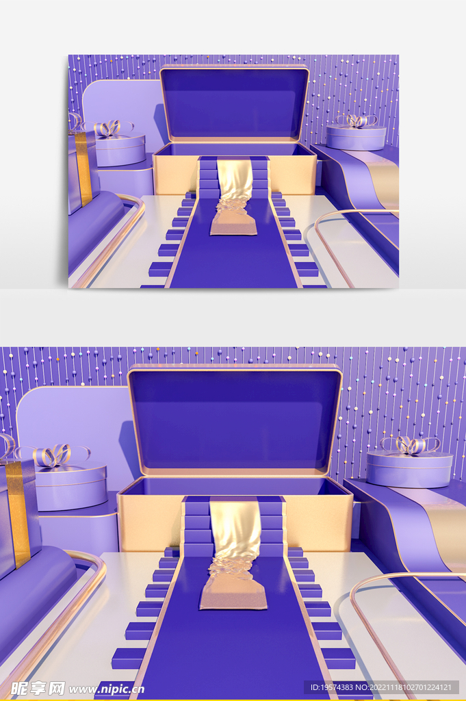 C4D模型电商展台