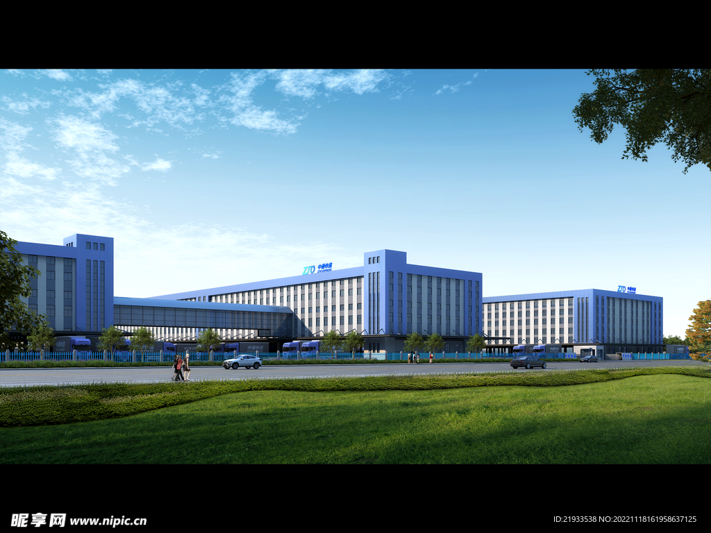 厂房工业园区园区大门效果图