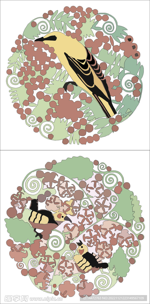圆形花纹