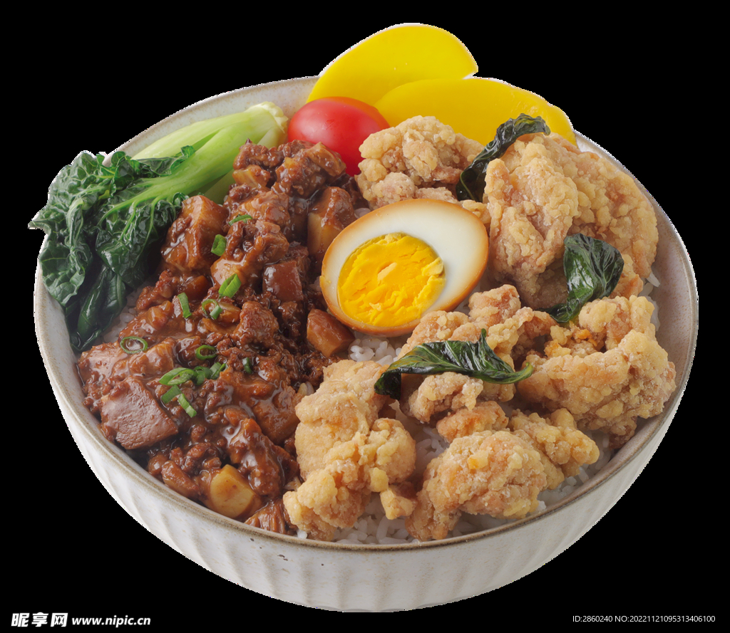 盐酥鸡肉臊饭