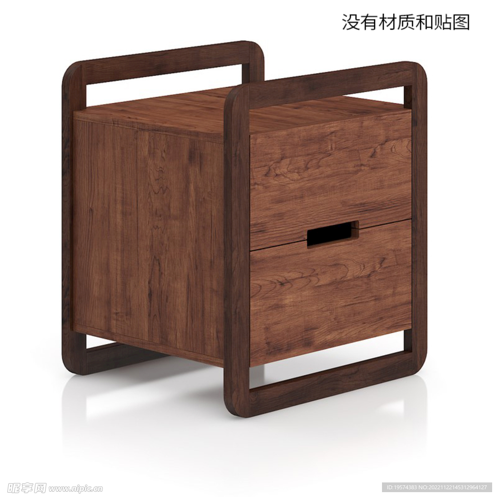 C4D模型实木柜