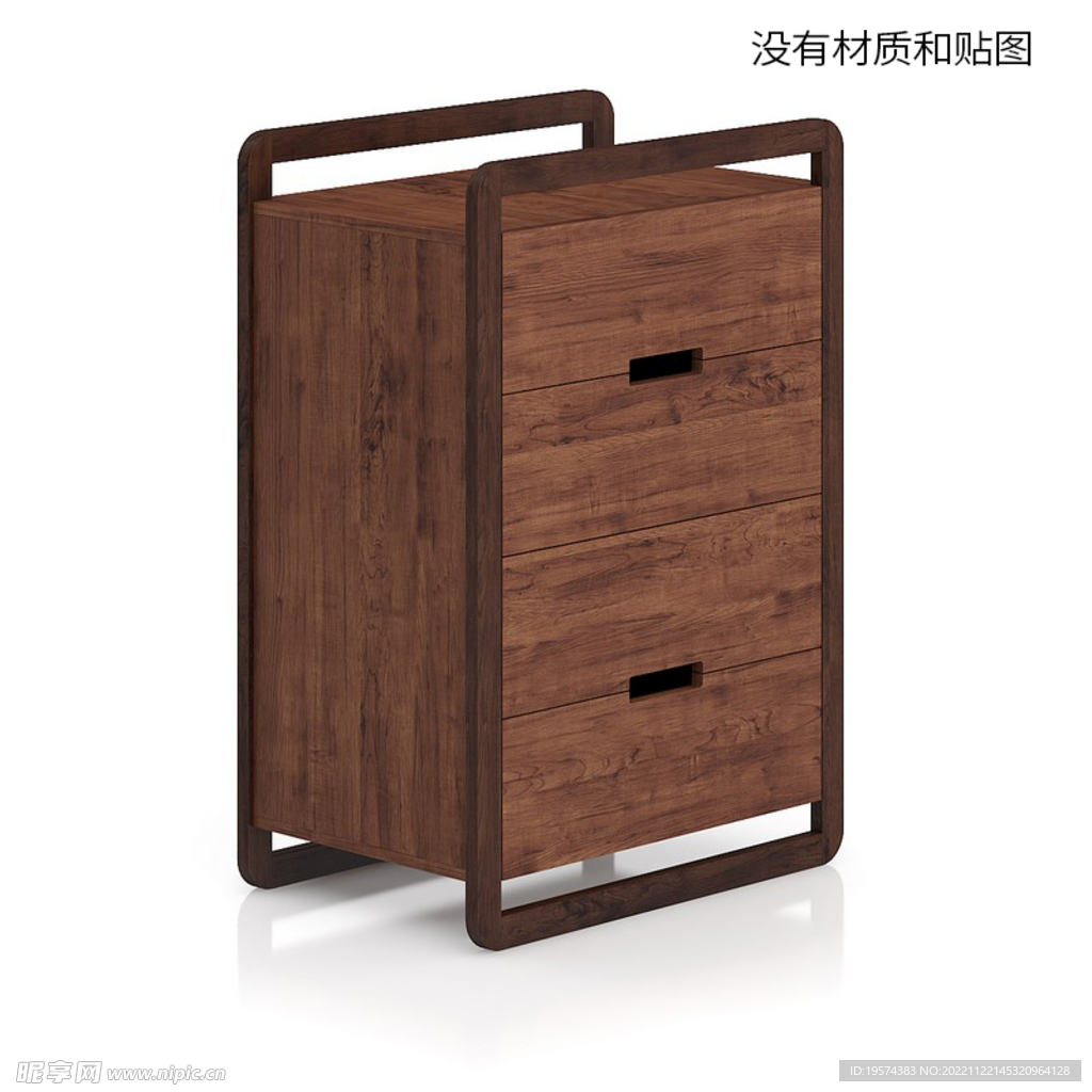 C4D模型实木柜