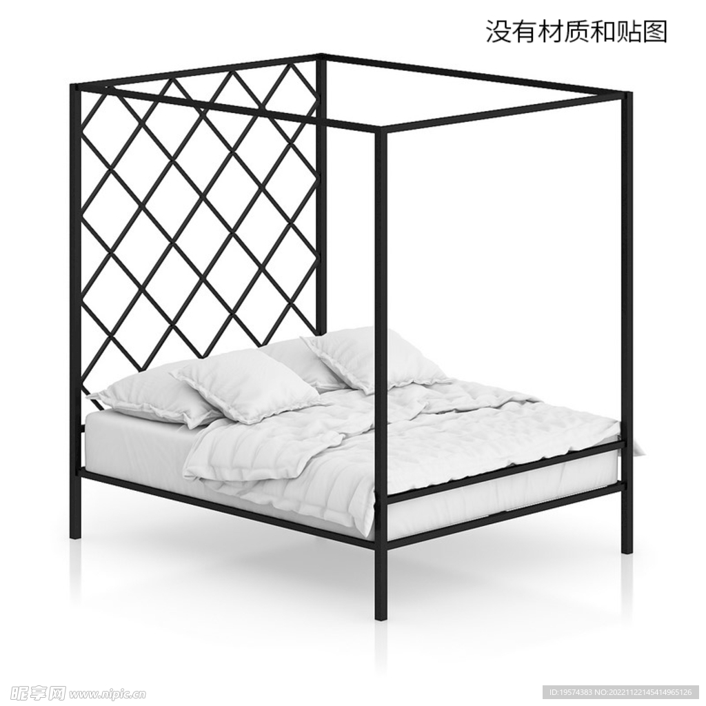 C4D模型床