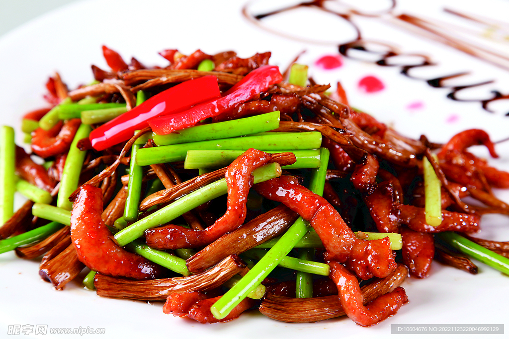 茶树菇炒爽肉