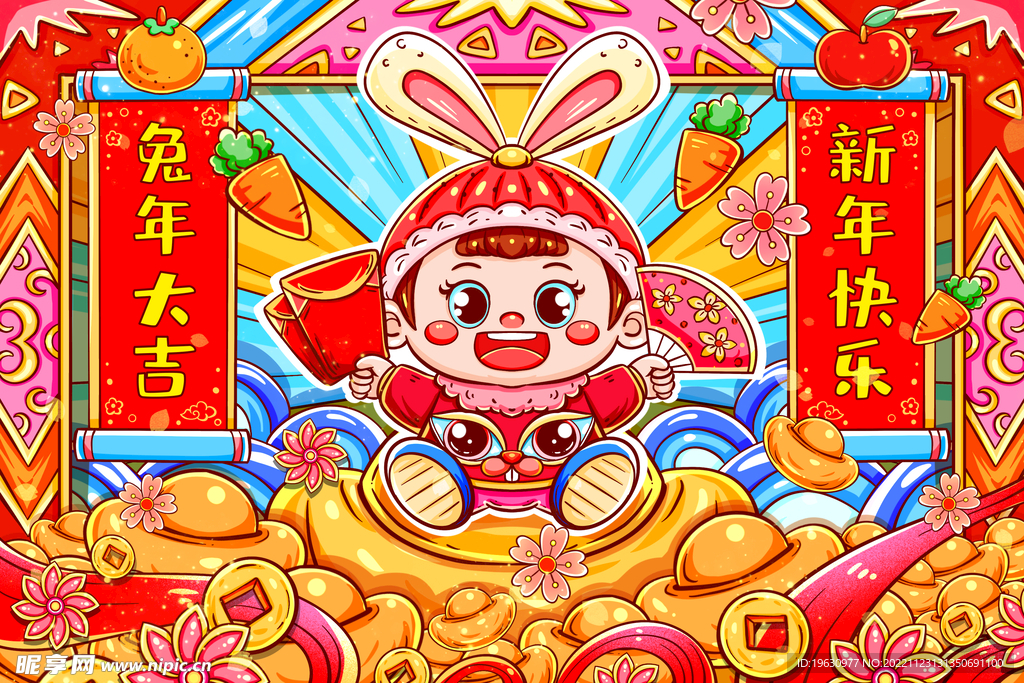 兔年大吉海报