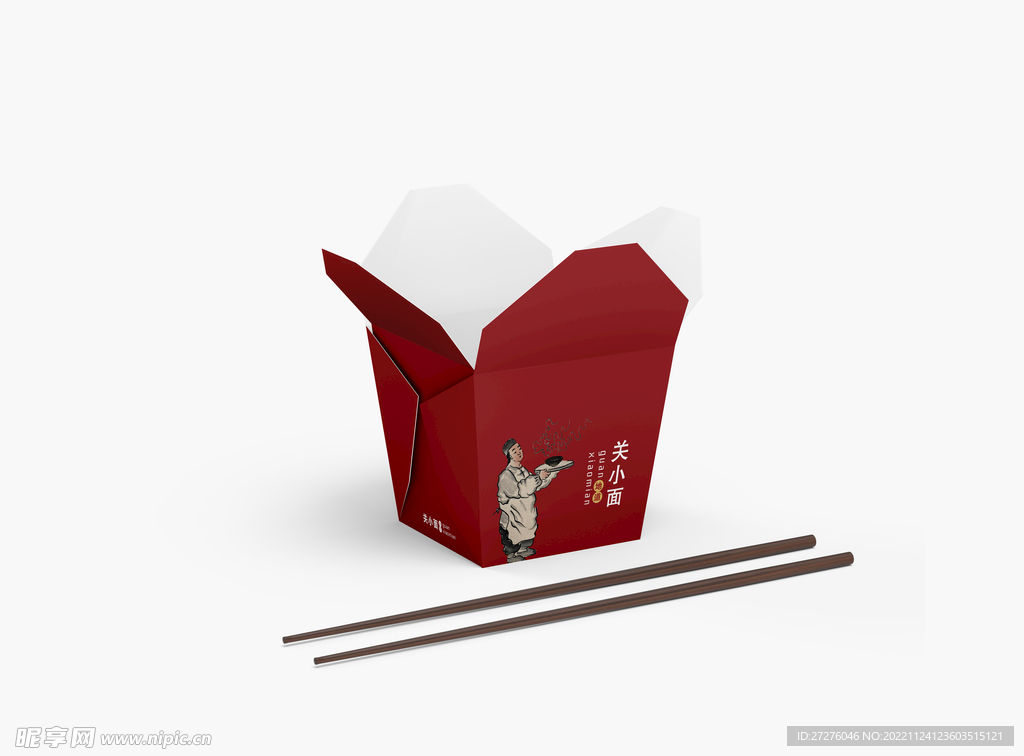 小吃纸盒样机