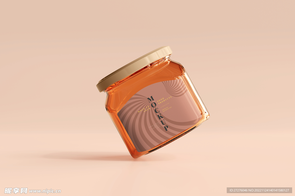 蜂蜜果酱玻璃罐样机