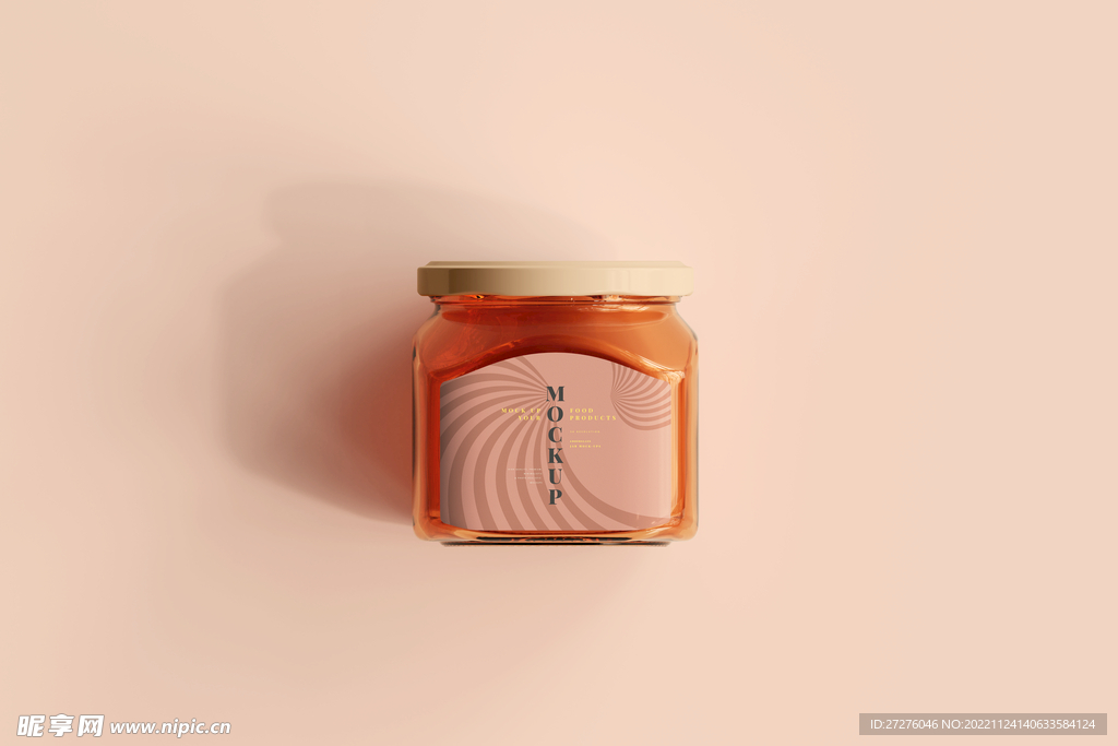 蜂蜜果酱玻璃罐样机