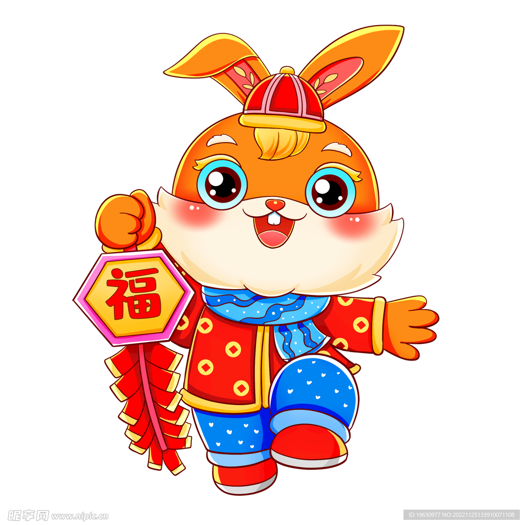 国潮兔年兔子