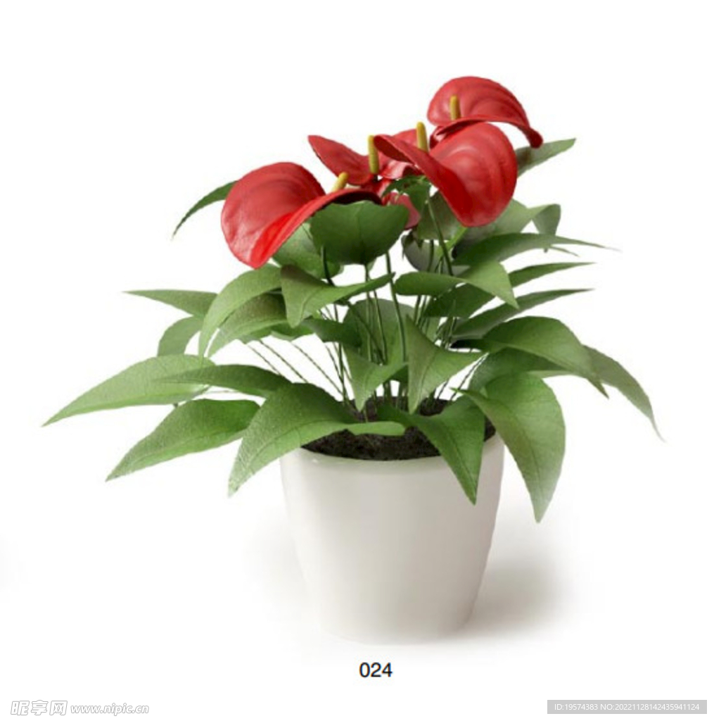 C4D模型 绿色植物 