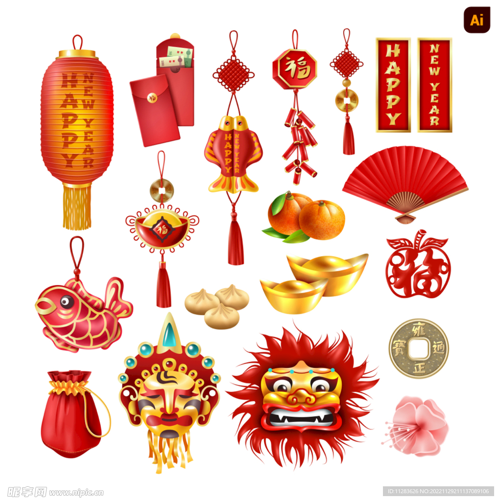 中国春节元素素材