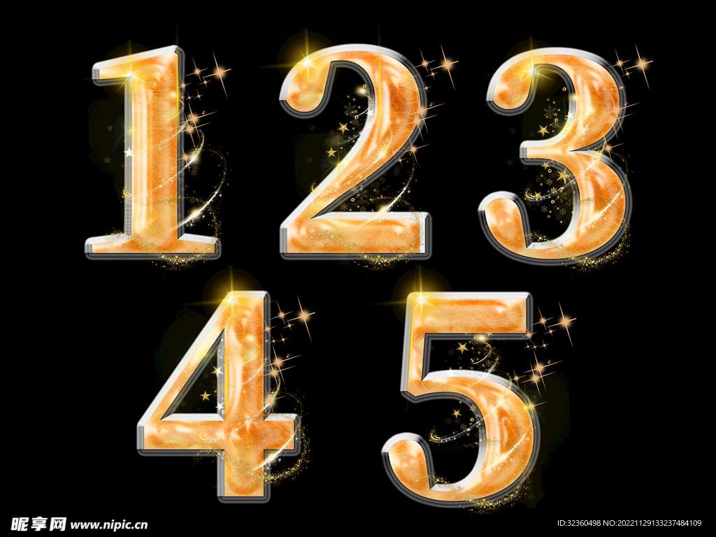 数字倒计时创意设计艺术字元素