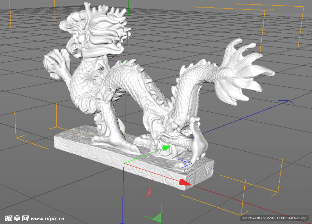 C4D模型 龙