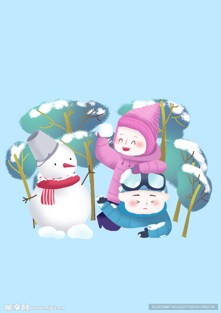 雪人雪仗