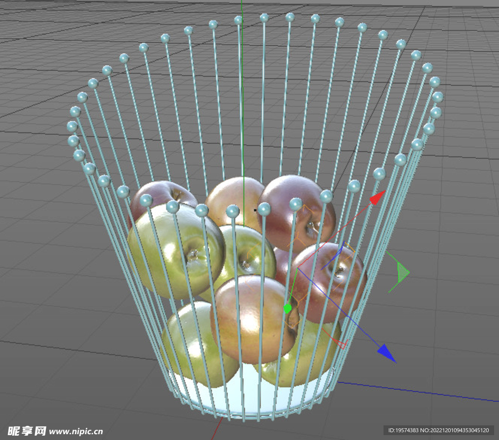  C4D模型 苹果  