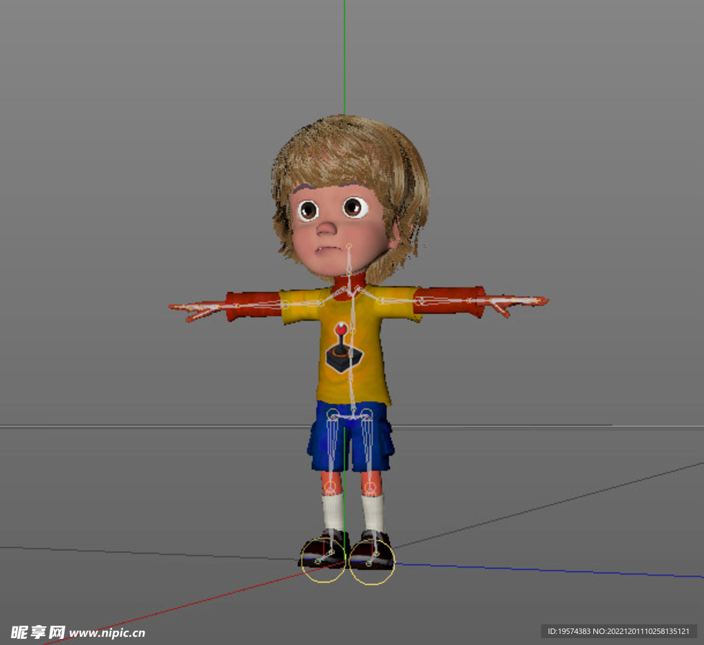  C4D模型 男孩