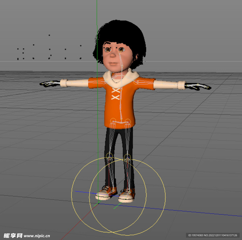  C4D模型 女孩 
