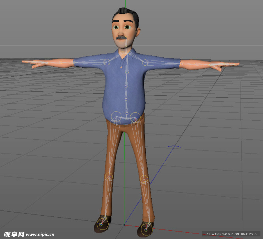 C4D模型 男人  
