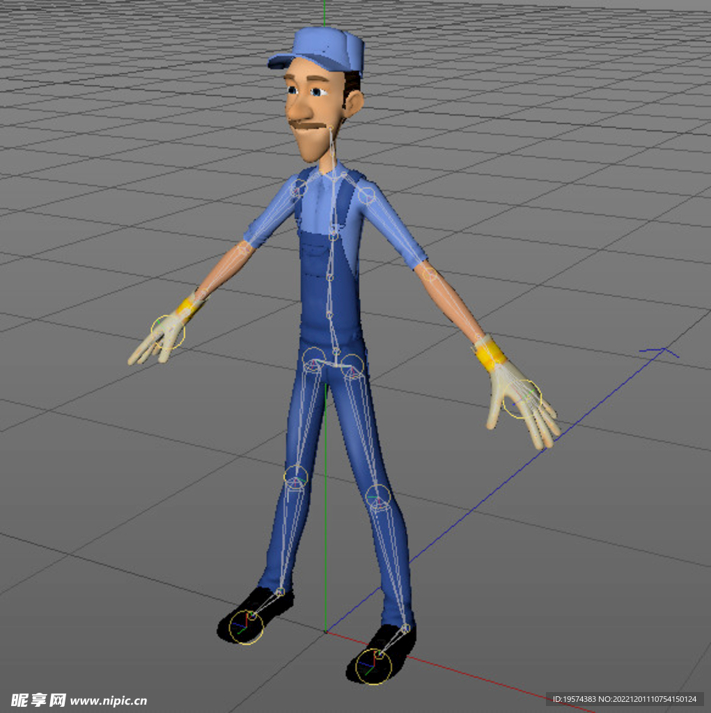 C4D模型 男人  