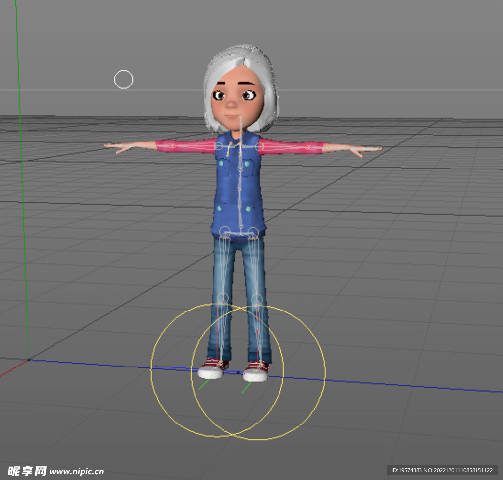 C4D模型 老奶奶