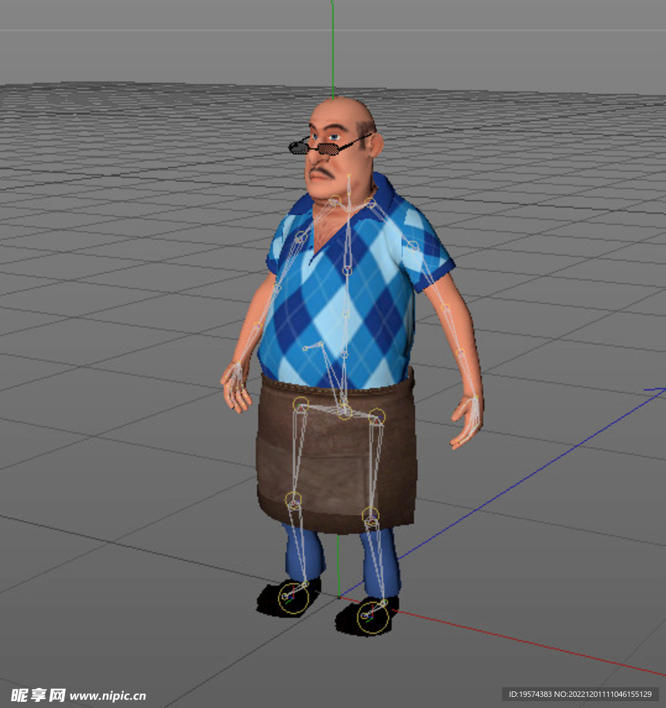 C4D模型 男人  